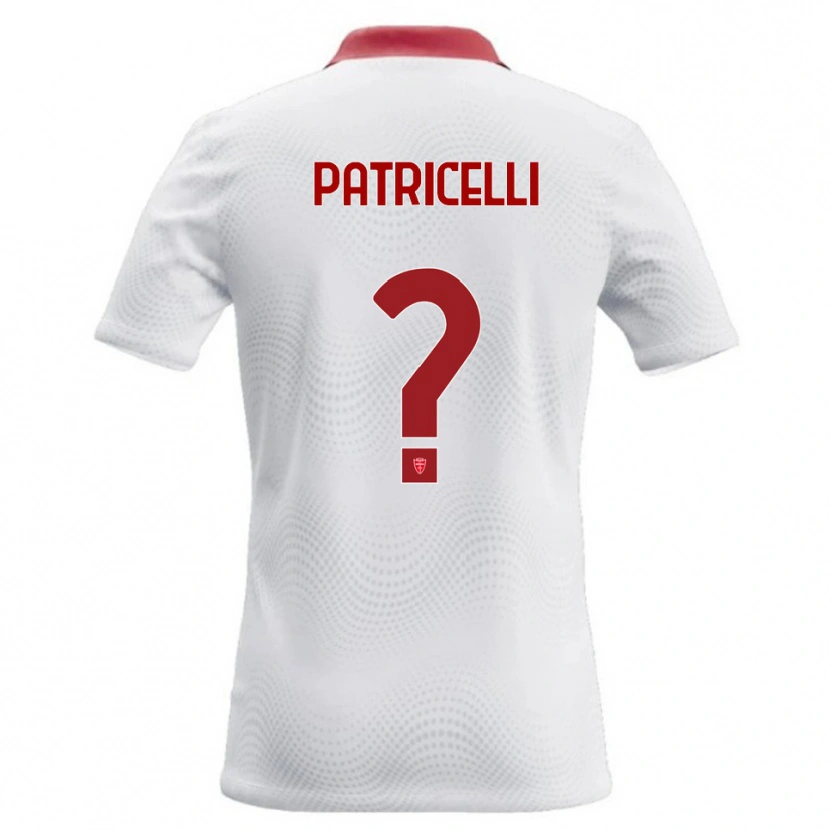 Danxen Dzieci Raffaele Patricelli #0 Biały Czerwony Wyjazdowa Koszulka 2026/27 Koszulki Klubowe