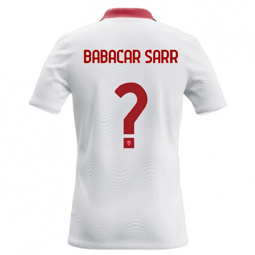 Danxen Dzieci Pietro Babacar Sarr #0 Biały Czerwony Wyjazdowa Koszulka 2026/27 Koszulki Klubowe