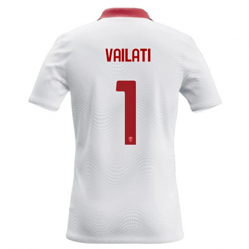 Danxen Dzieci Andrea Vailati #1 Biały Czerwony Wyjazdowa Koszulka 2026/27 Koszulki Klubowe