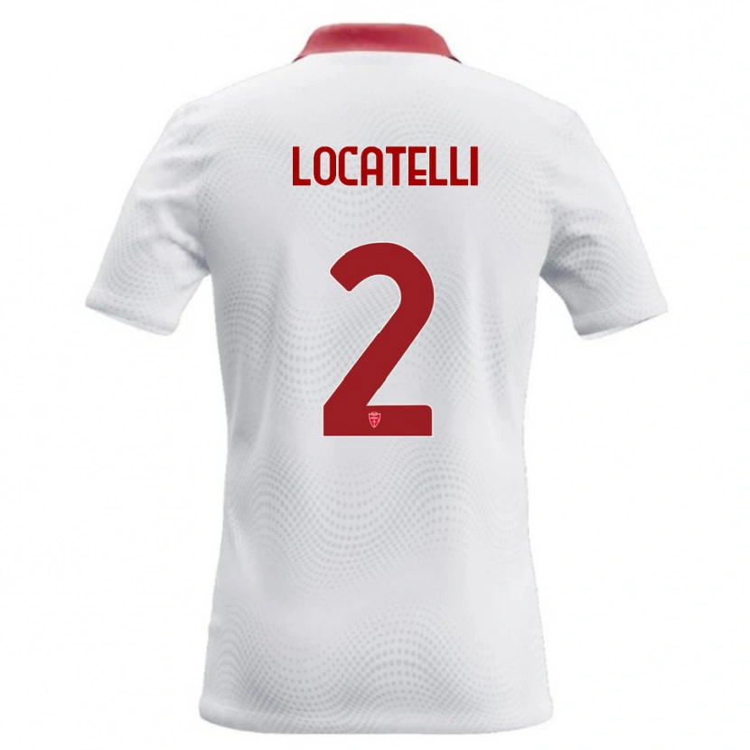 Danxen Dzieci Gabriel Locatelli #2 Biały Czerwony Wyjazdowa Koszulka 2026/27 Koszulki Klubowe