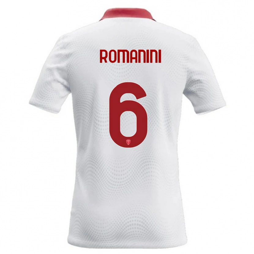 Danxen Dzieci Andrea Romanini #6 Biały Czerwony Wyjazdowa Koszulka 2026/27 Koszulki Klubowe