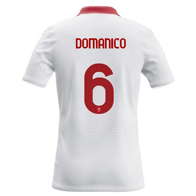 Danxen Dzieci Saverio Domanico #6 Biały Czerwony Wyjazdowa Koszulka 2026/27 Koszulki Klubowe
