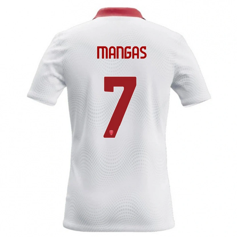 Danxen Dzieci Ricardo Mangas #7 Biały Czerwony Wyjazdowa Koszulka 2026/27 Koszulki Klubowe