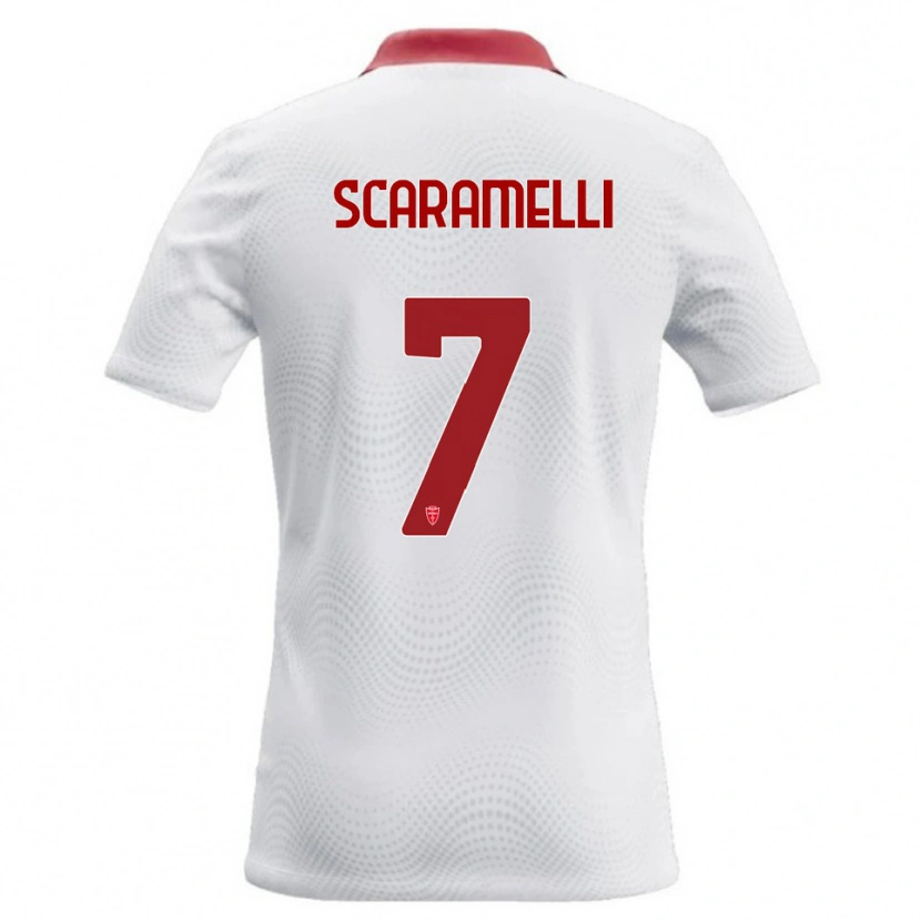 Danxen Dzieci Endris Scaramelli #7 Biały Czerwony Wyjazdowa Koszulka 2026/27 Koszulki Klubowe