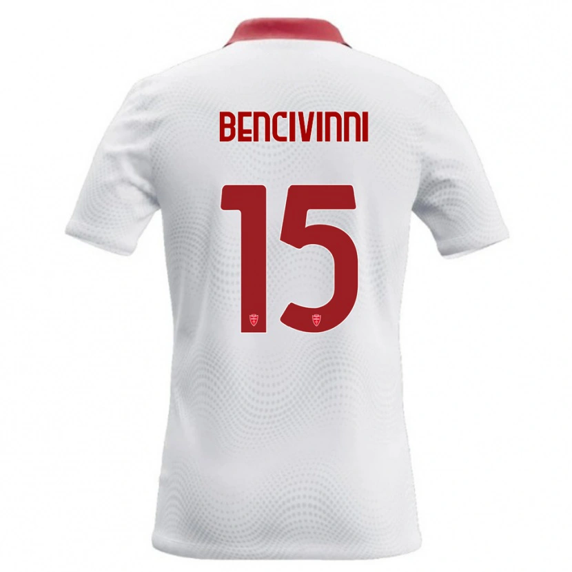 Danxen Dzieci Boris Bencivinni #15 Biały Czerwony Wyjazdowa Koszulka 2026/27 Koszulki Klubowe