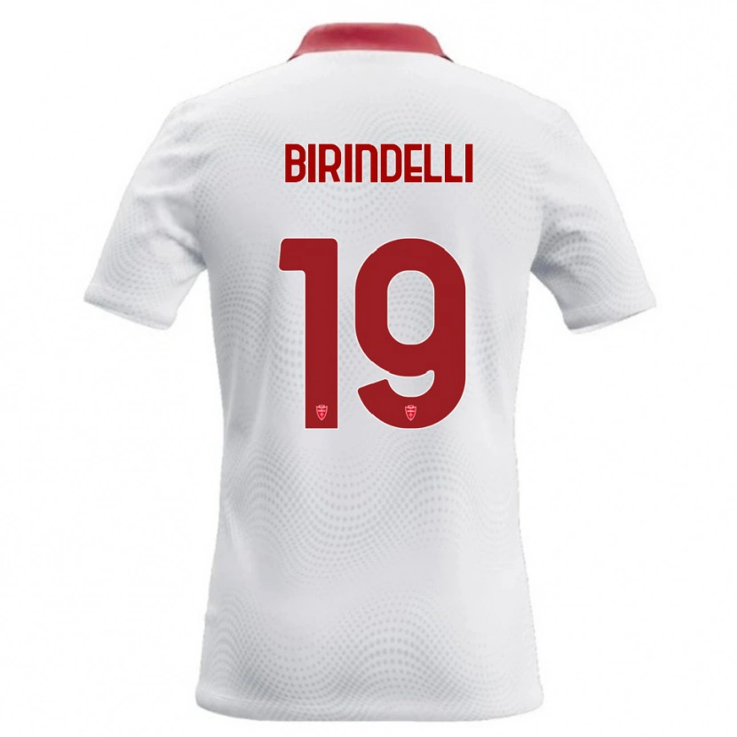 Danxen Dzieci Samuele Birindelli #19 Biały Czerwony Wyjazdowa Koszulka 2026/27 Koszulki Klubowe
