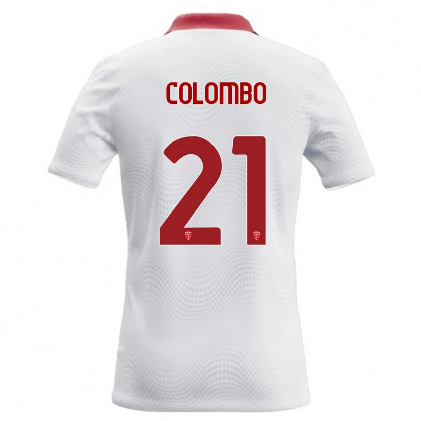 Danxen Dzieci Leonardo Colombo #21 Biały Czerwony Wyjazdowa Koszulka 2026/27 Koszulki Klubowe