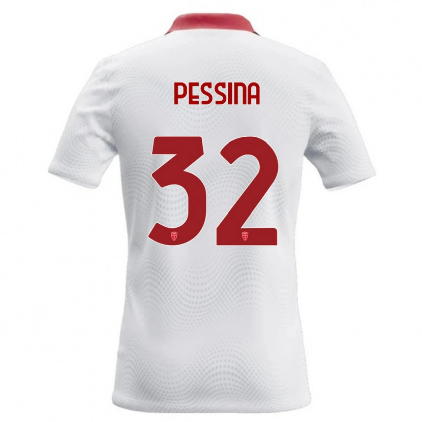 Danxen Dzieci Matteo Pessina #32 Biały Czerwony Wyjazdowa Koszulka 2026/27 Koszulki Klubowe