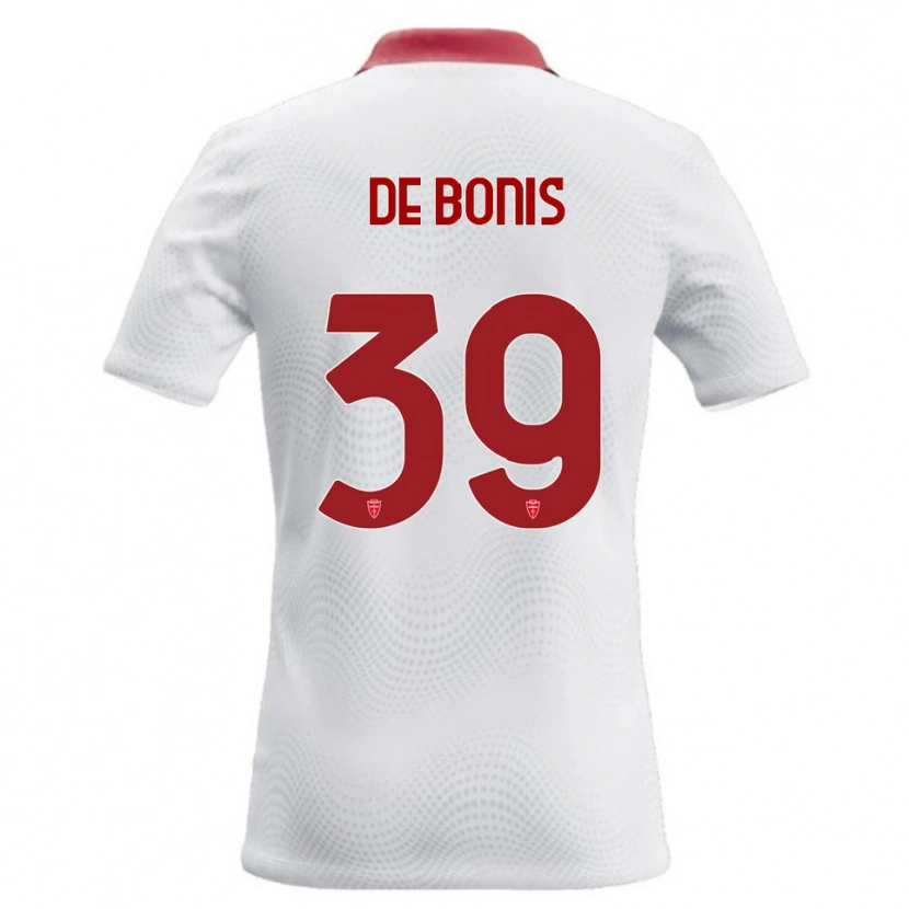 Danxen Dzieci Andrea De Bonis #39 Biały Czerwony Wyjazdowa Koszulka 2026/27 Koszulki Klubowe