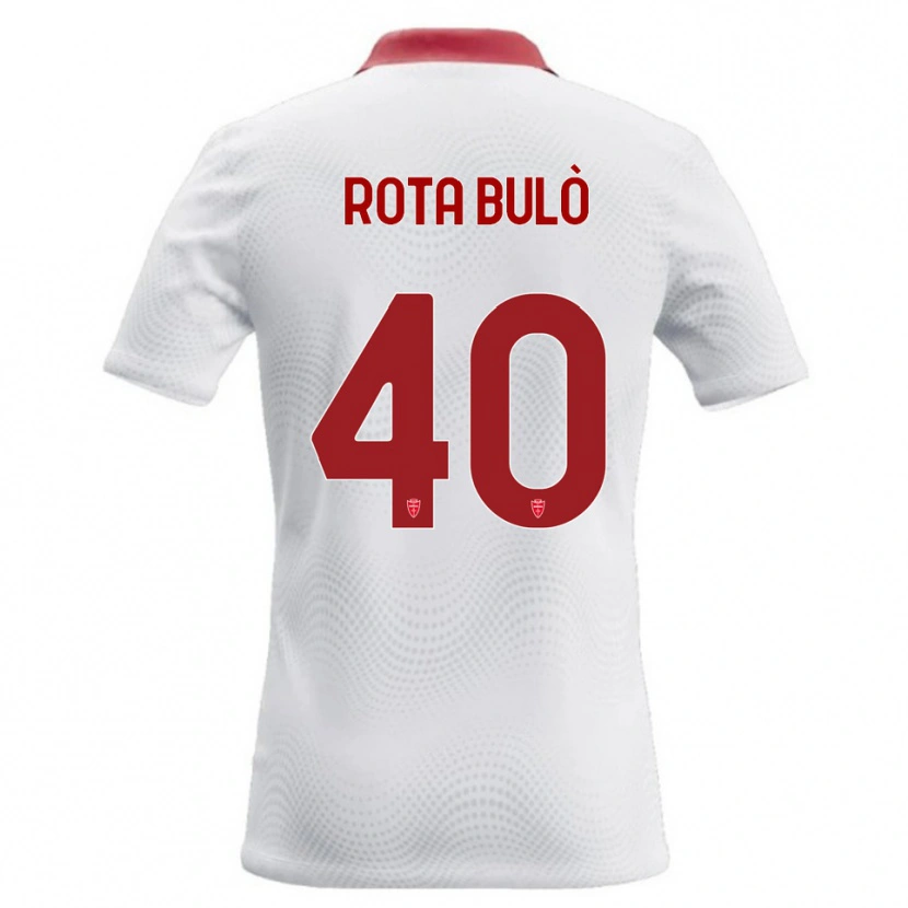 Danxen Dzieci Pietro Rota Bulò #40 Biały Czerwony Wyjazdowa Koszulka 2026/27 Koszulki Klubowe