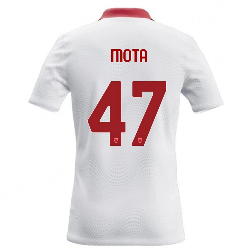 Danxen Dzieci Dany Mota #47 Biały Czerwony Wyjazdowa Koszulka 2026/27 Koszulki Klubowe