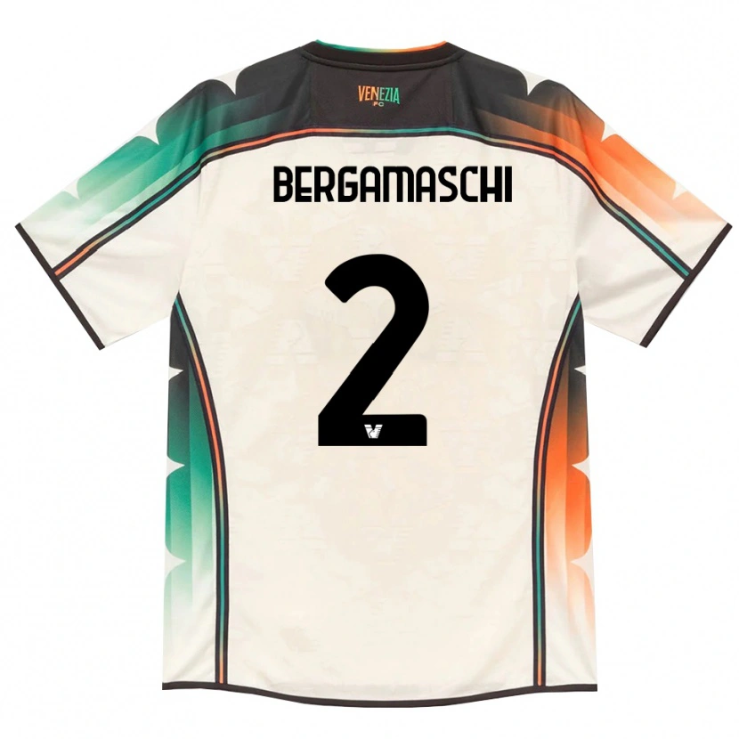 Danxen Dzieci Thomas Bergamaschi #2 Oldlace Pomarańczowy Zielony Wyjazdowa Koszulka 2026/27 Koszulki Klubowe