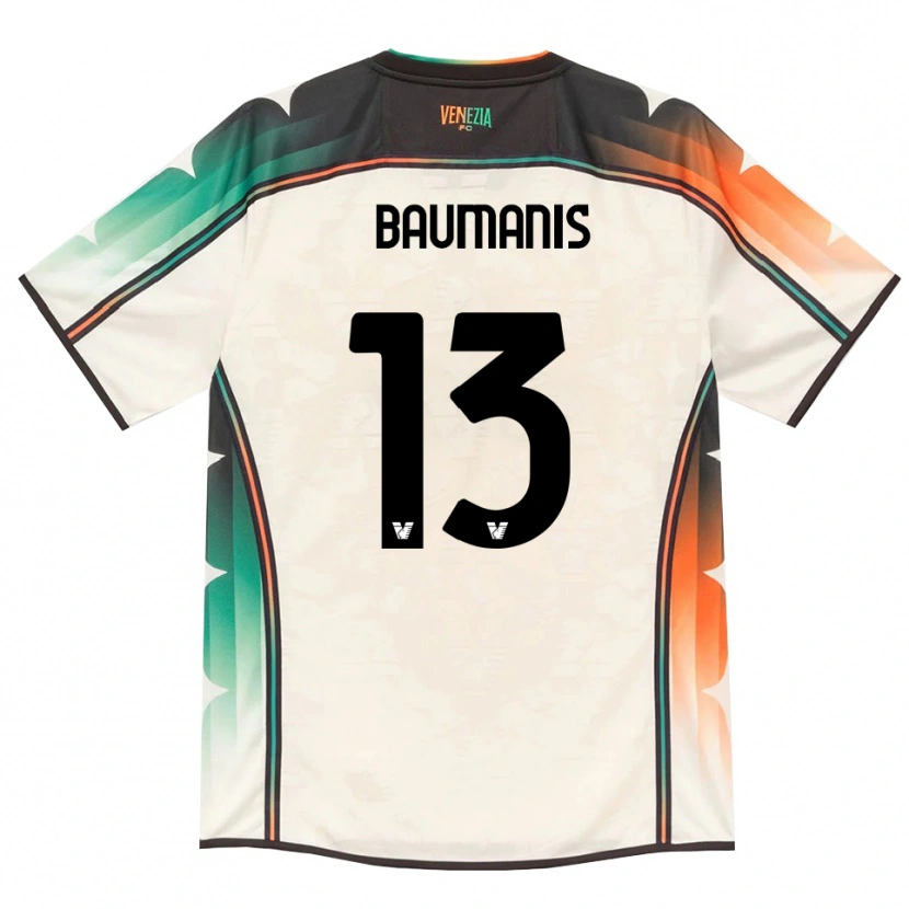 Danxen Dzieci Kristofers Baumanis #13 Oldlace Pomarańczowy Zielony Wyjazdowa Koszulka 2026/27 Koszulki Klubowe