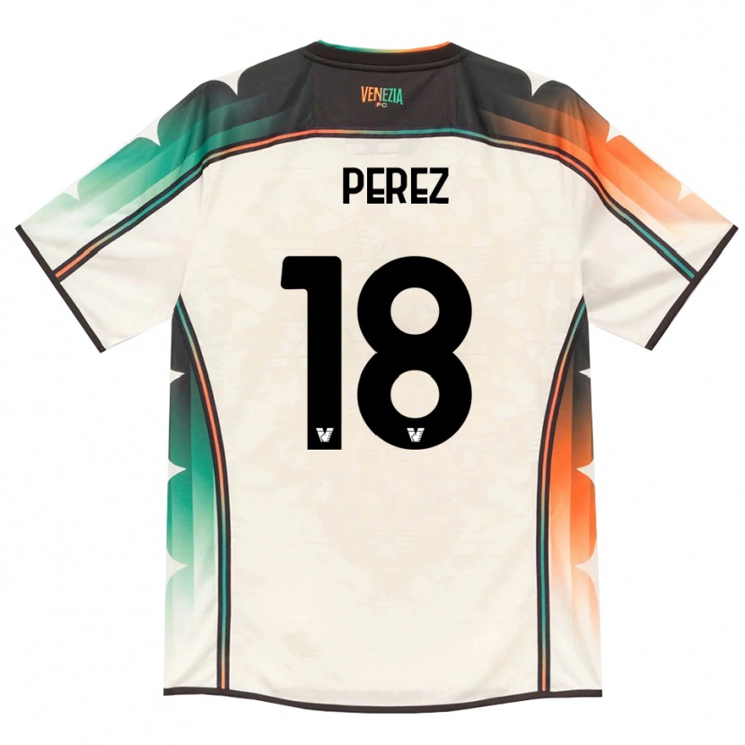 Danxen Dzieci Ricardo Perez #18 Oldlace Pomarańczowy Zielony Wyjazdowa Koszulka 2026/27 Koszulki Klubowe