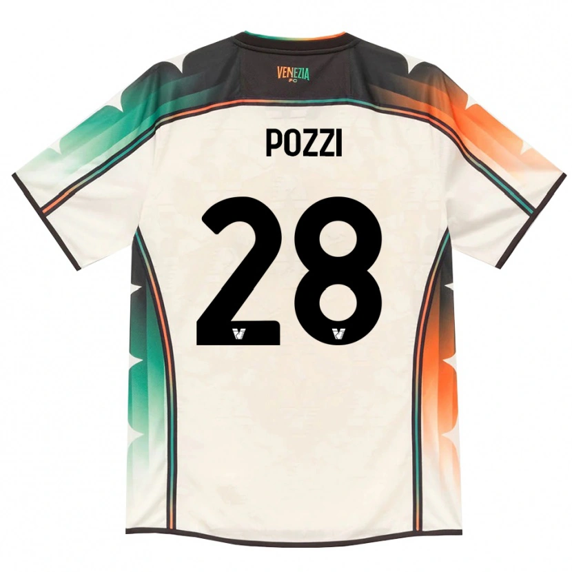 Danxen Dzieci Alessio Pozzi #28 Oldlace Pomarańczowy Zielony Wyjazdowa Koszulka 2026/27 Koszulki Klubowe