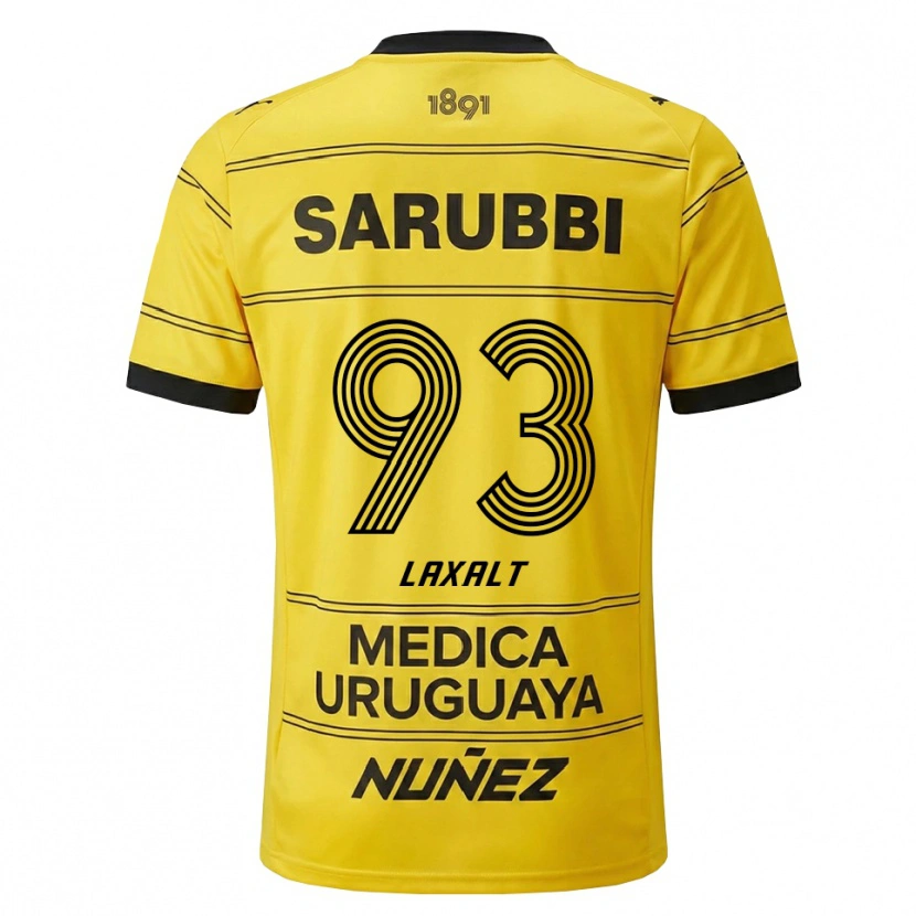 Danxen Dzieci Diego Laxalt #93 Żółty Czarny Wyjazdowa Koszulka 2026/27 Koszulki Klubowe