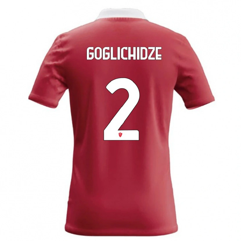 Danxen Męski Saba Goglichidze #2 Czerwony Biały Domowa Koszulka 2026/27 Koszulki Klubowe