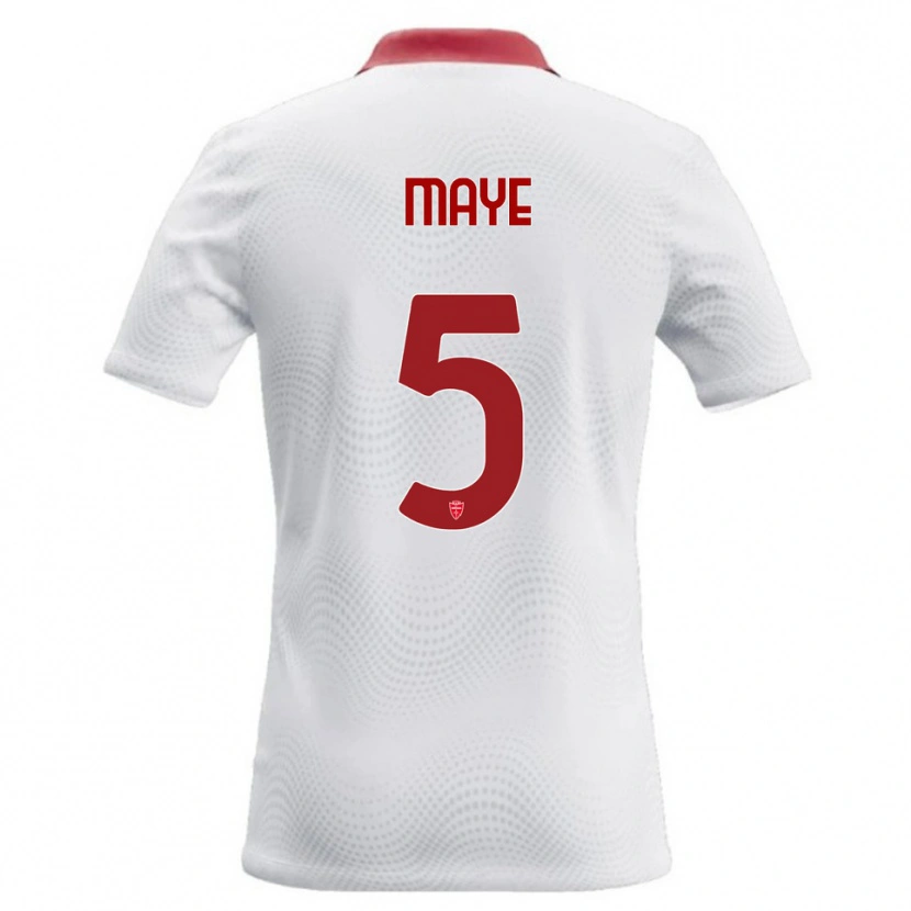 Danxen Męski Yvan Maye #5 Biały Czerwony Wyjazdowa Koszulka 2026/27 Koszulki Klubowe