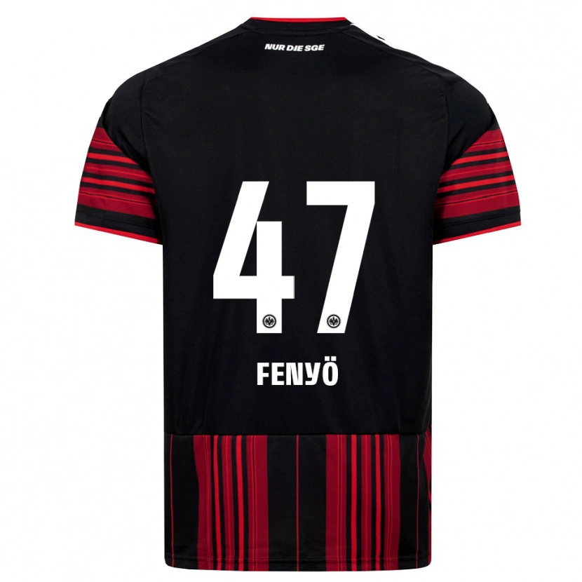 Danxen Męski Noah Fenyö #47 Czarny Czerwony Biały Domowa Koszulka 2026/27 Koszulki Klubowe