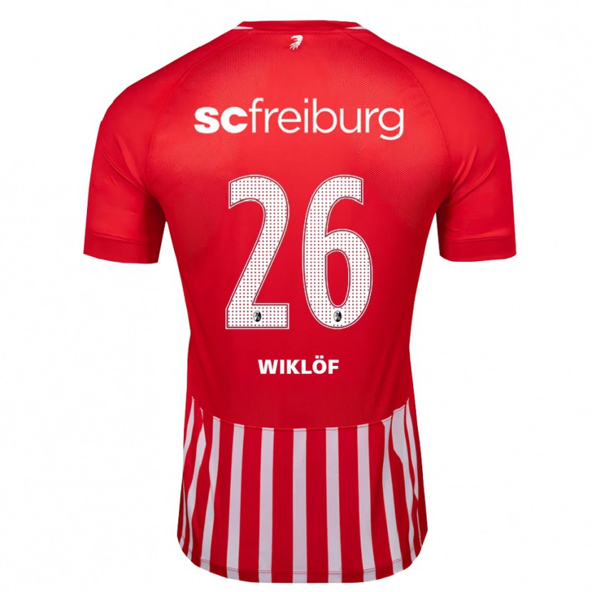 Danxen Męski Oscar Wiklöf #26 Czerwony Biały Czarny Domowa Koszulka 2026/27 Koszulki Klubowe
