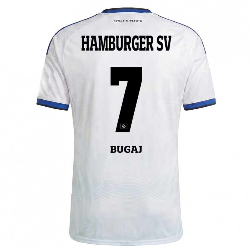 Danxen Męski Jan-Luca Bugaj #7 Biały Czarny Niebieski Domowa Koszulka 2026/27 Koszulki Klubowe