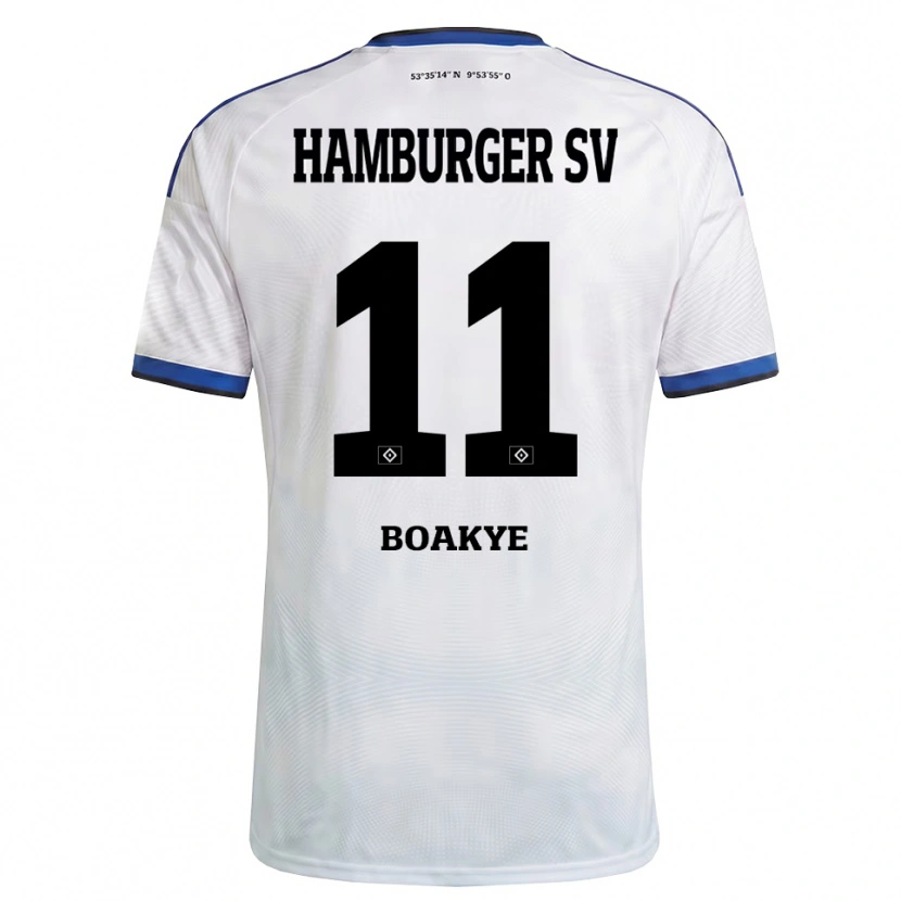 Danxen Męski Maurice Boakye #11 Biały Czarny Niebieski Domowa Koszulka 2026/27 Koszulki Klubowe