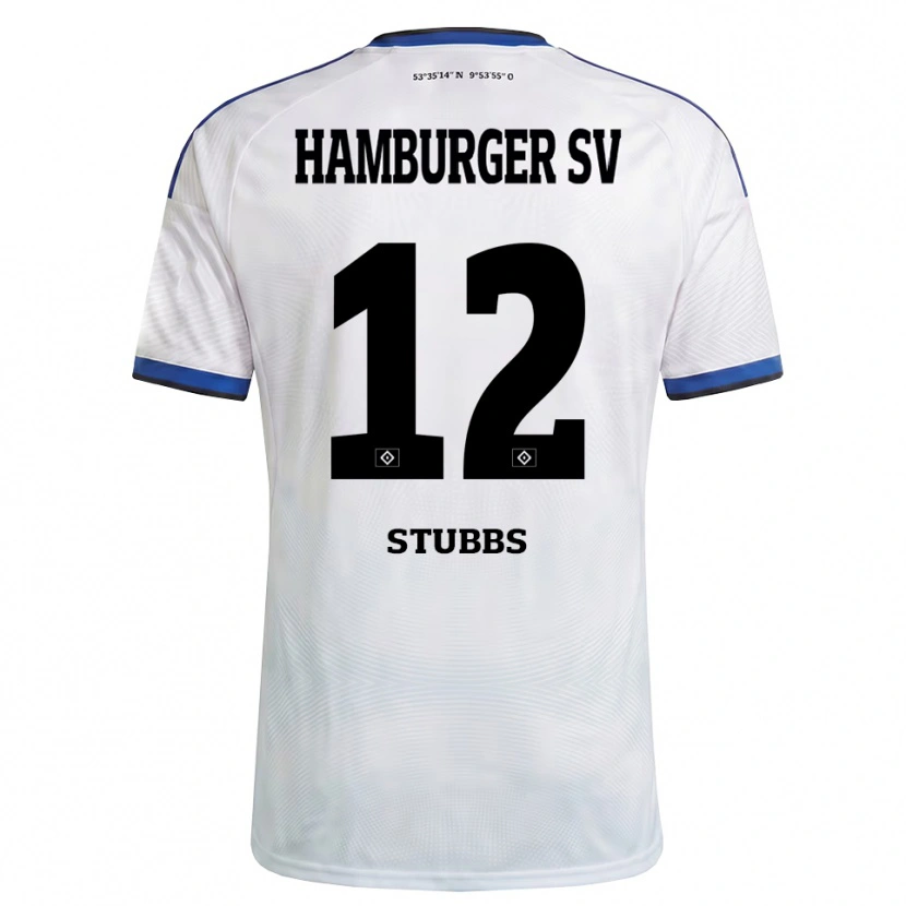 Danxen Męski James Stubbs #12 Biały Czarny Niebieski Domowa Koszulka 2026/27 Koszulki Klubowe