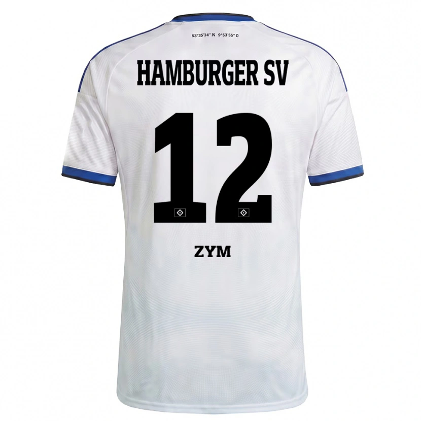 Danxen Męski Marcel Zym #12 Biały Czarny Niebieski Domowa Koszulka 2026/27 Koszulki Klubowe