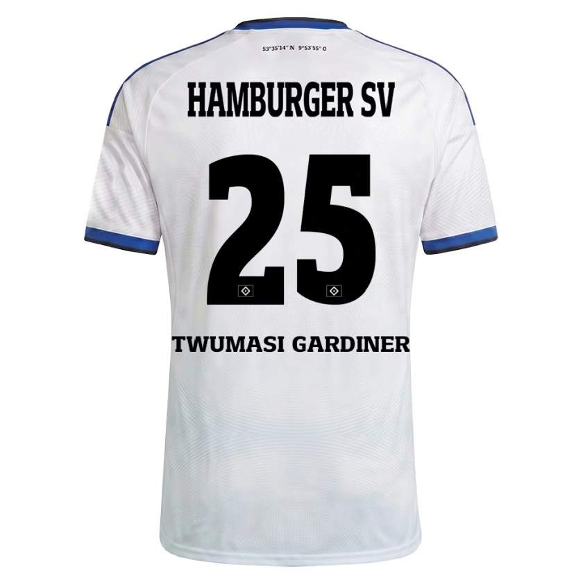 Danxen Męski Kevin Twumasi Gardiner #25 Biały Czarny Niebieski Domowa Koszulka 2026/27 Koszulki Klubowe