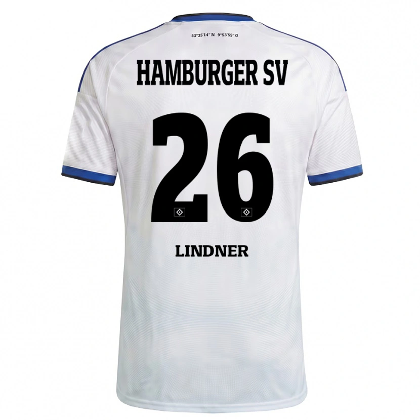 Danxen Męski Mick Lindner #26 Biały Czarny Niebieski Domowa Koszulka 2026/27 Koszulki Klubowe
