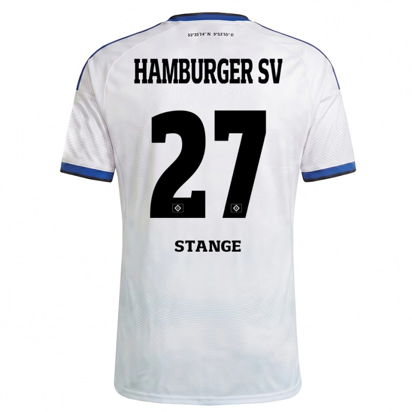 Danxen Męski Tobias Stange #27 Biały Czarny Niebieski Domowa Koszulka 2026/27 Koszulki Klubowe