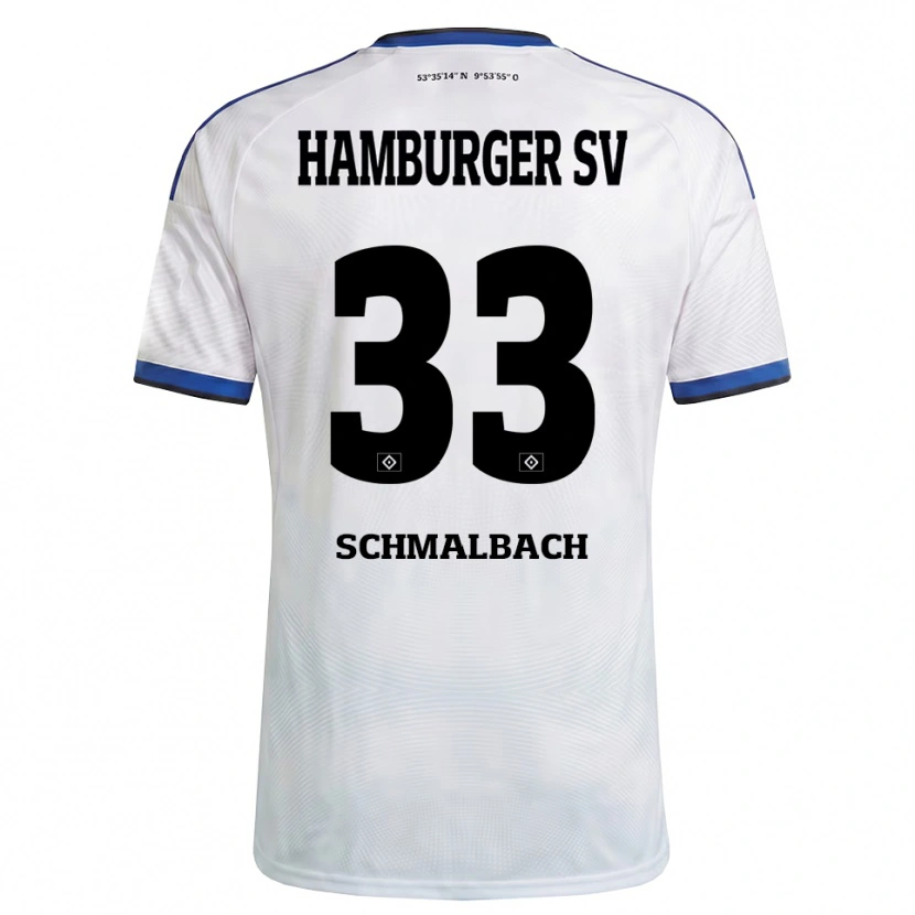 Danxen Męski Sebastian Schmalbach #33 Biały Czarny Niebieski Domowa Koszulka 2026/27 Koszulki Klubowe