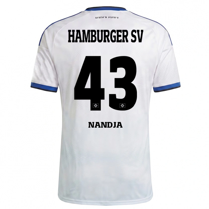 Danxen Męski Shafiq Nandja #43 Biały Czarny Niebieski Domowa Koszulka 2026/27 Koszulki Klubowe