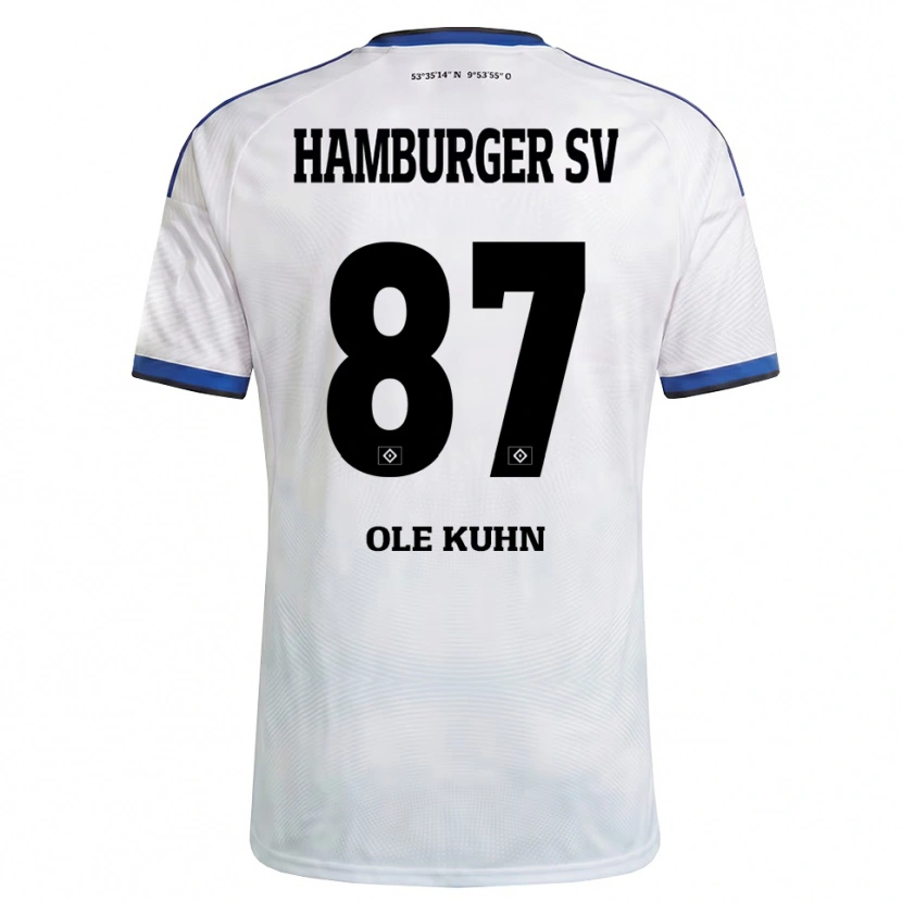 Danxen Męski Niklas Ole Kühn #87 Biały Czarny Niebieski Domowa Koszulka 2026/27 Koszulki Klubowe