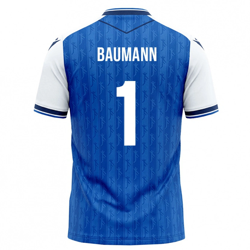 Danxen Męski Oliver Baumann #1 Królewski Niebieski Biały Domowa Koszulka 2026/27 Koszulki Klubowe