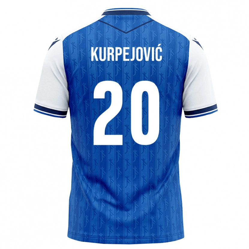 Danxen Męski Albin Kurpejović #20 Królewski Niebieski Biały Domowa Koszulka 2026/27 Koszulki Klubowe