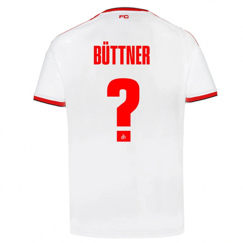Danxen Męski Lasse Büttner #0 Biały Czerwony Czarny Domowa Koszulka 2026/27 Koszulki Klubowe