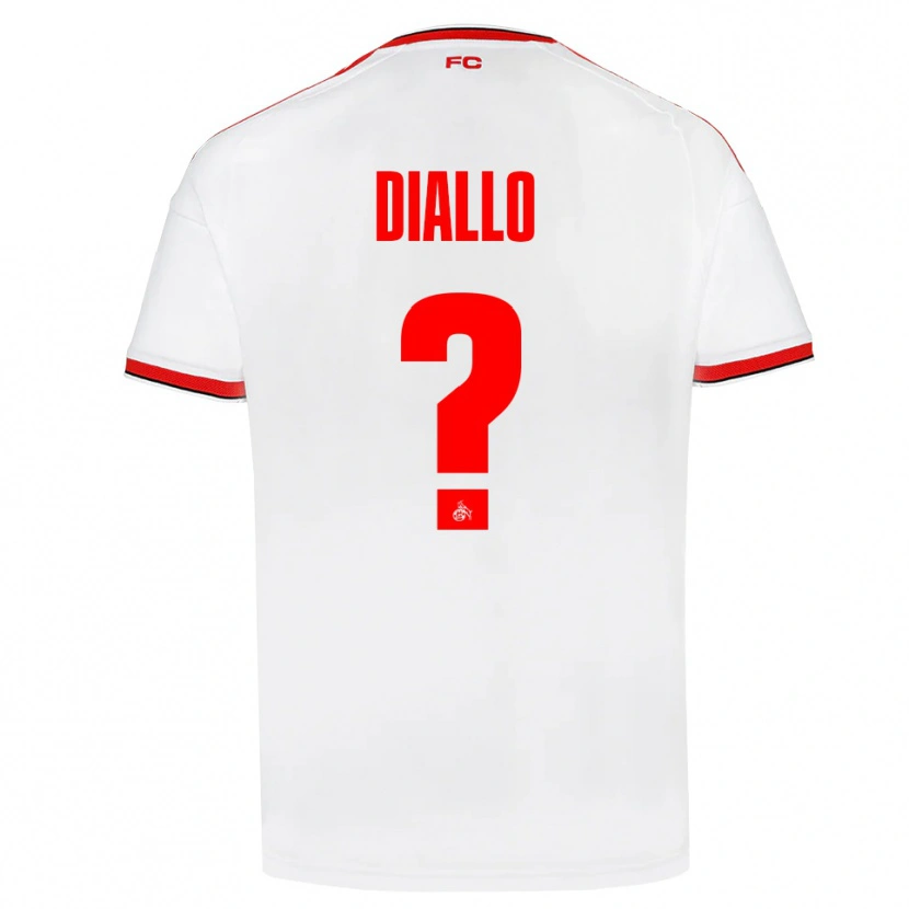 Danxen Męski Ismaila Diallo #0 Biały Czerwony Czarny Domowa Koszulka 2026/27 Koszulki Klubowe