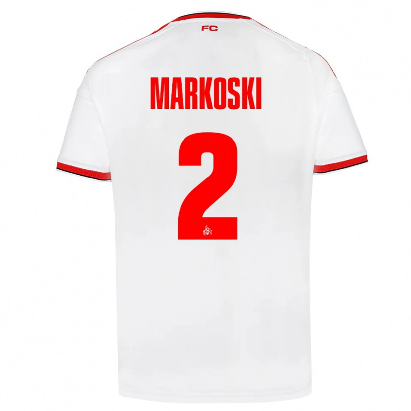 Danxen Męski Kristian Markoski #2 Biały Czerwony Czarny Domowa Koszulka 2026/27 Koszulki Klubowe