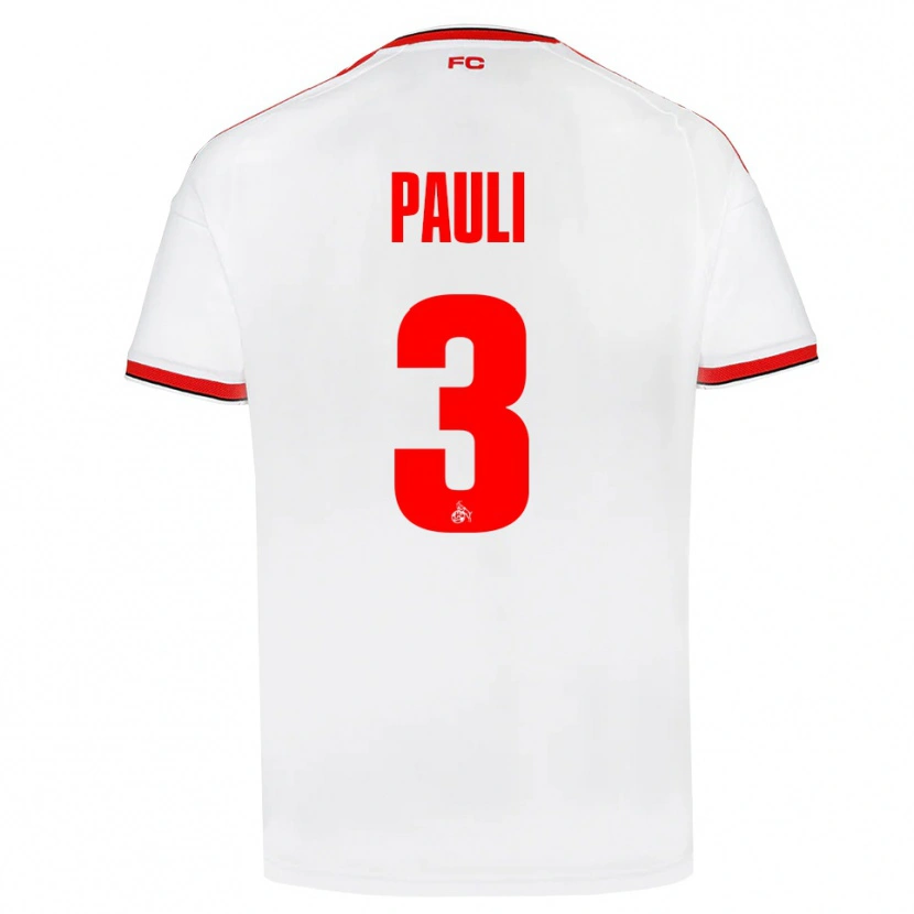 Danxen Męski Julian Pauli #3 Biały Czerwony Czarny Domowa Koszulka 2026/27 Koszulki Klubowe