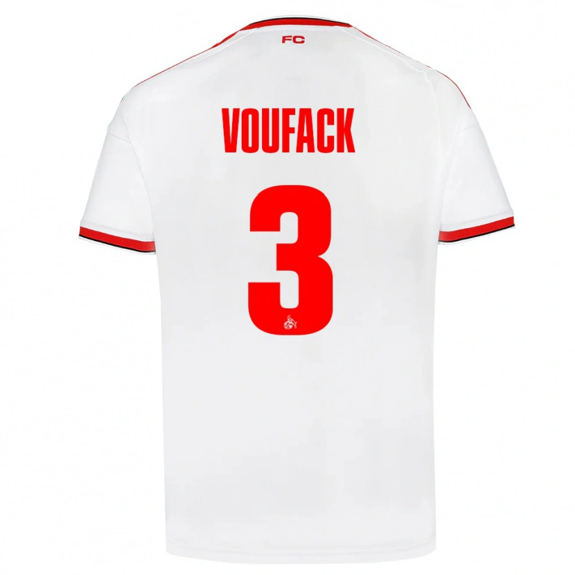 Danxen Męski Lionel Voufack #3 Biały Czerwony Czarny Domowa Koszulka 2026/27 Koszulki Klubowe