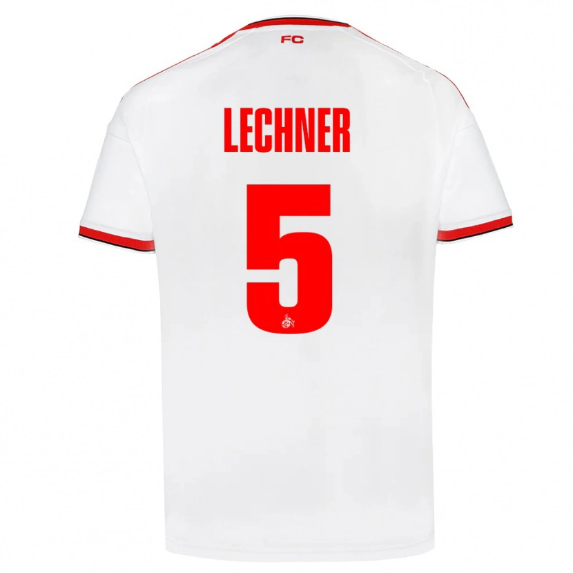 Danxen Męski Luca Lechner #5 Biały Czerwony Czarny Domowa Koszulka 2026/27 Koszulki Klubowe