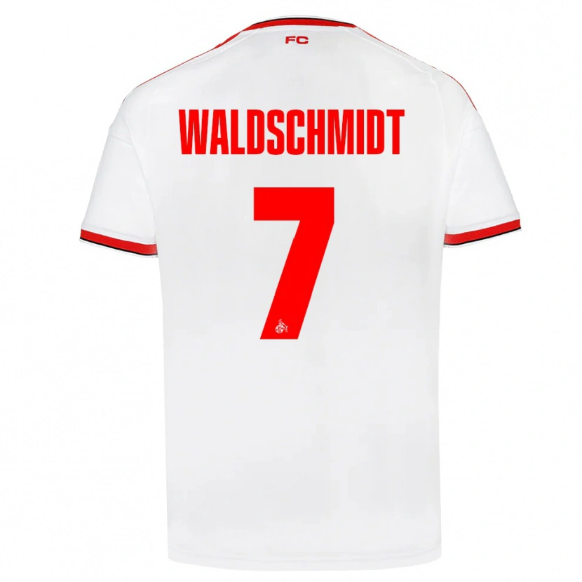 Danxen Męski Luca Waldschmidt #7 Biały Czerwony Czarny Domowa Koszulka 2026/27 Koszulki Klubowe