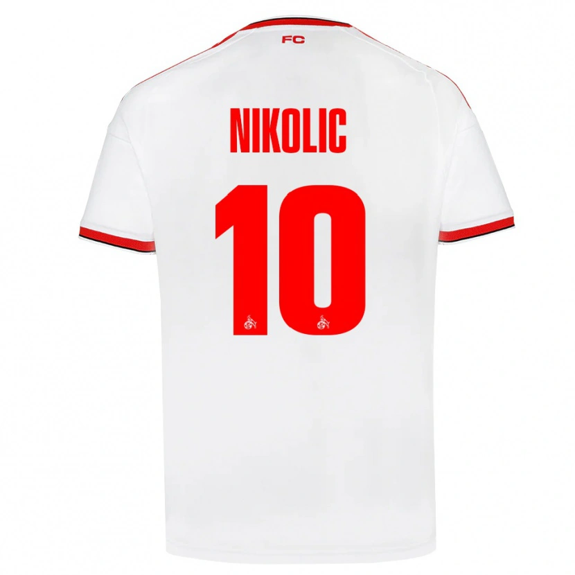 Danxen Męski Milan Nikolic #10 Biały Czerwony Czarny Domowa Koszulka 2026/27 Koszulki Klubowe