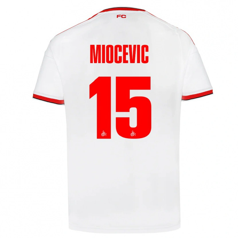 Danxen Męski Gabriel Miocevic #15 Biały Czerwony Czarny Domowa Koszulka 2026/27 Koszulki Klubowe