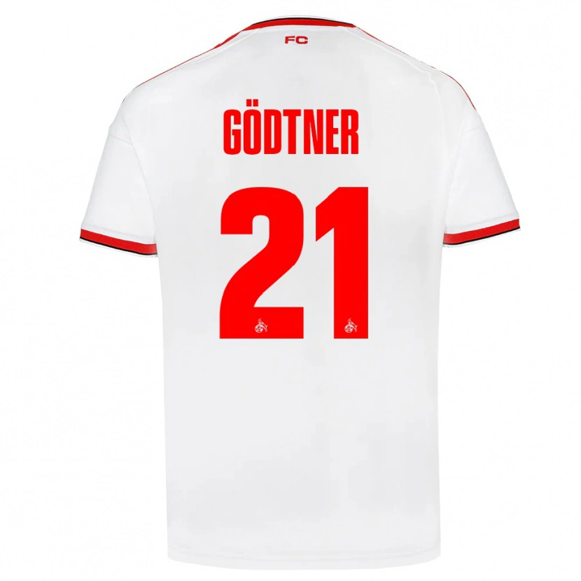 Danxen Męski Matteo Gödtner #21 Biały Czerwony Czarny Domowa Koszulka 2026/27 Koszulki Klubowe