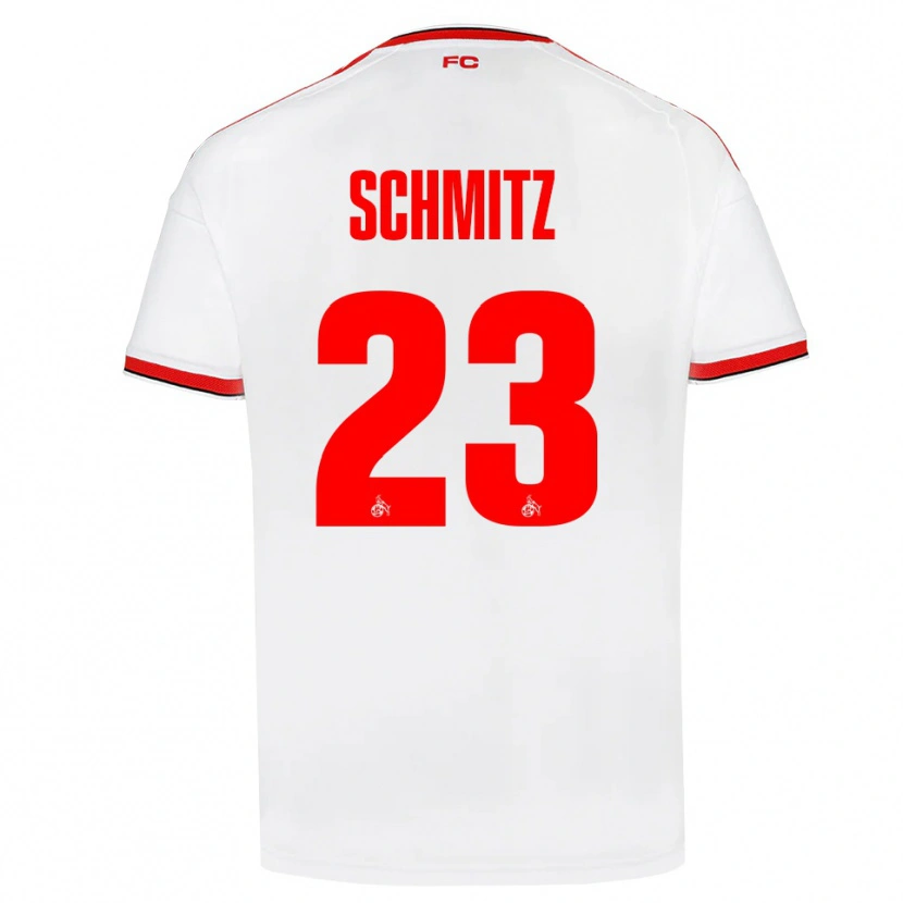 Danxen Męski Timo Schmitz #23 Biały Czerwony Czarny Domowa Koszulka 2026/27 Koszulki Klubowe