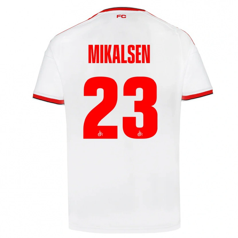 Danxen Męski Aurora Mikalsen #23 Biały Czerwony Czarny Domowa Koszulka 2026/27 Koszulki Klubowe