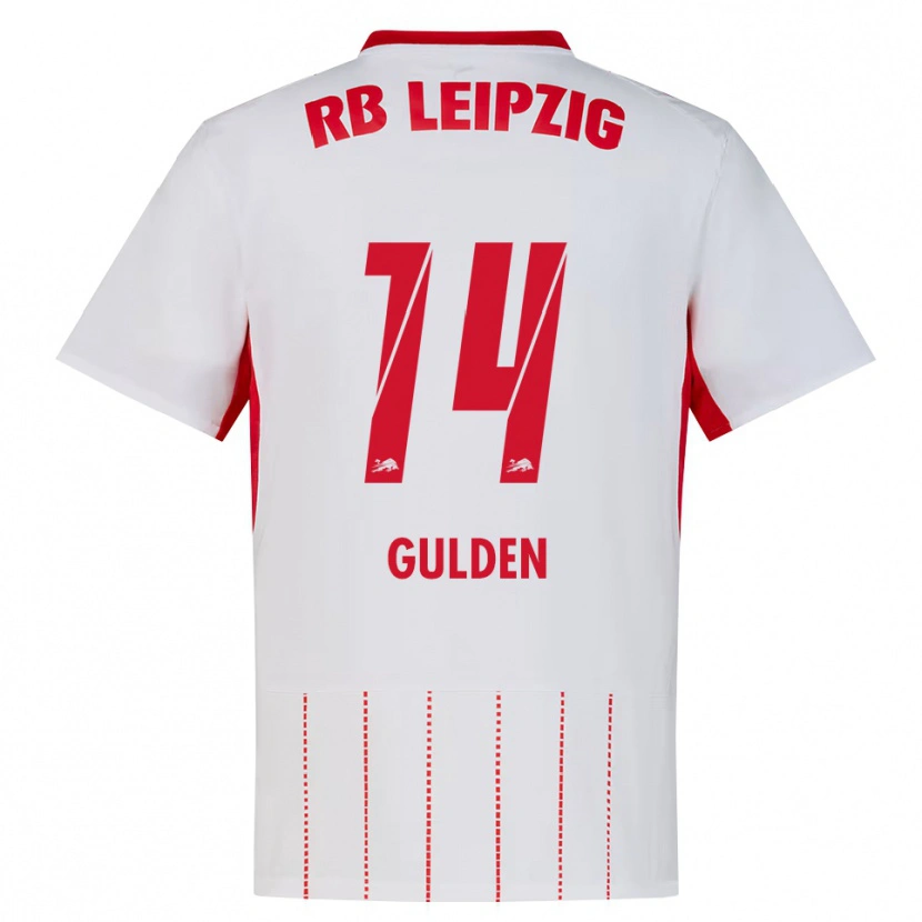 Danxen Męski Erik Gulden #14 Czerwony Biały Żółty Domowa Koszulka 2026/27 Koszulki Klubowe