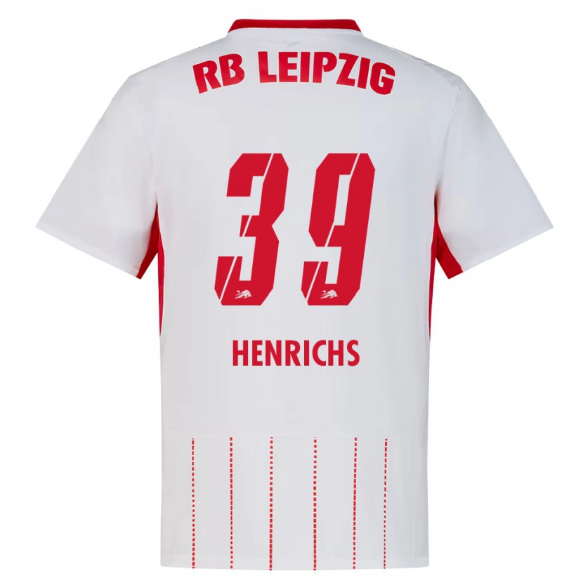 Danxen Męski Benjamin Henrichs #39 Czerwony Biały Żółty Domowa Koszulka 2026/27 Koszulki Klubowe